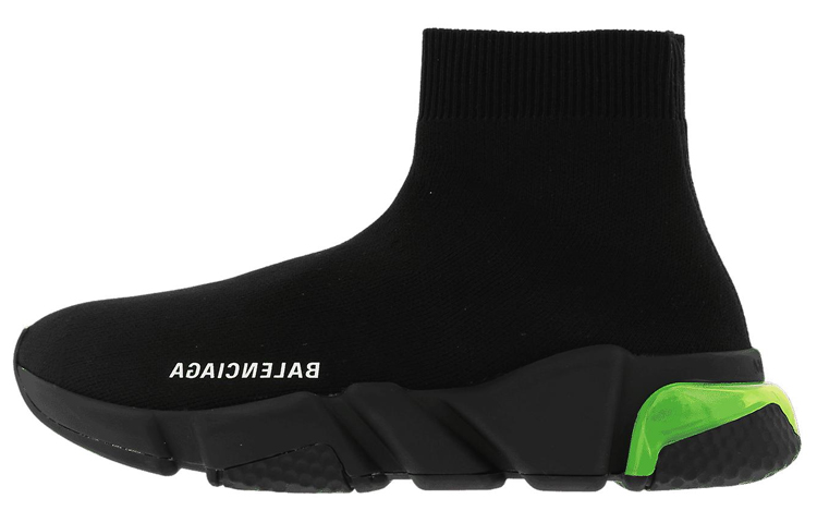 (W) Balenciaga Speed Trainer 'Clear Sole - Black Fluo Yellow'