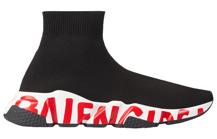 Order (W) Balenciaga Speed Trainer 'Midsole Graffiti - Hitam Merah' 605942-W05GE-1095