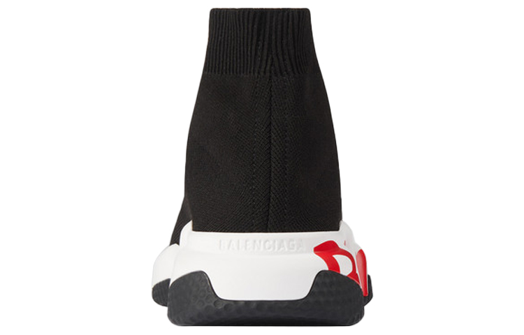 Shop (W) Balenciaga Speed Trainer 'Midsole Graffiti - Hitam Merah' 605942-W05GE-1095