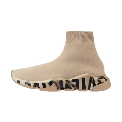 (W) Balenciaga Speed Trainer 'Midsole Logo - Beige'