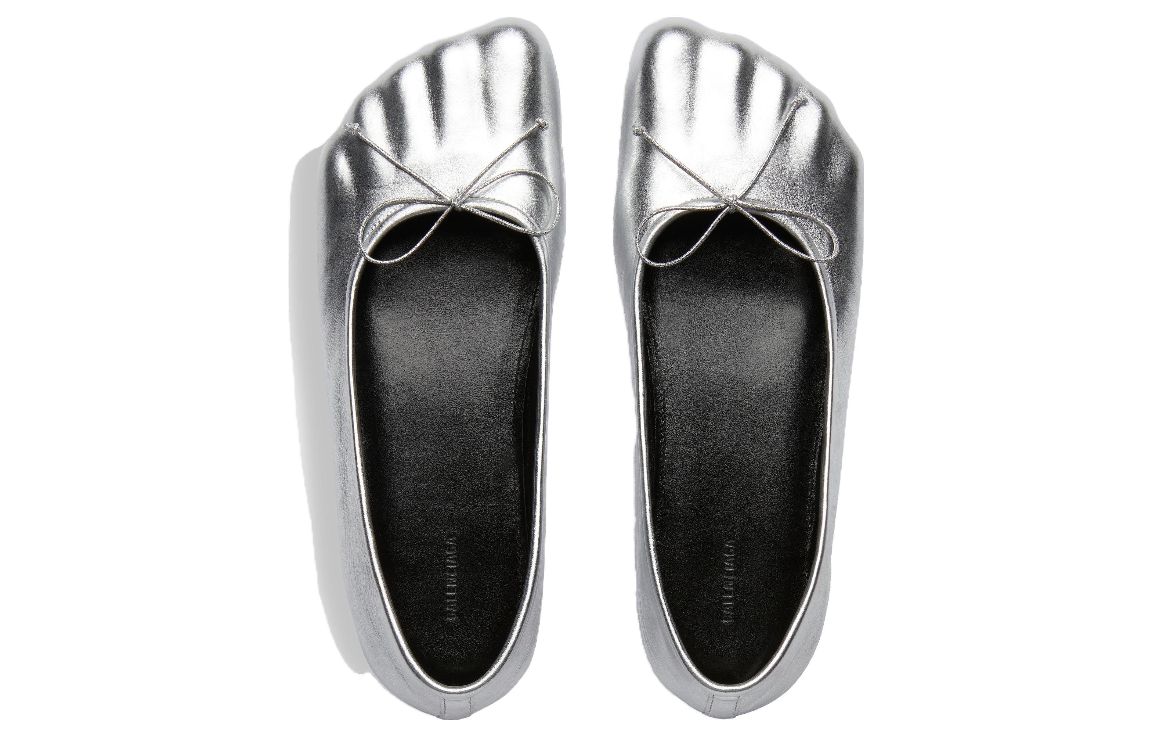 (W) Balenciaga Anatomic Ballerina Shoes 'Silver Shiny Soft Sheepskin' 圖 4