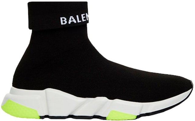 (W) Balenciaga Speed Trainer Cuffed 'Hitam Kuning' 525725 W1GV0 1006 Buy (W) Balenciaga Speed Trainer Cuffed 'Hitam Kuning' 525725 W1GV0 1006