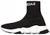 (W) Balenciaga Speed Trainer Tinggi 2019 'Hitam Putih' 549972W1P201006
