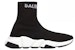 (W) Balenciaga Speed Trainer Tinggi 2019 'Hitam Putih' 549972W1P201006
