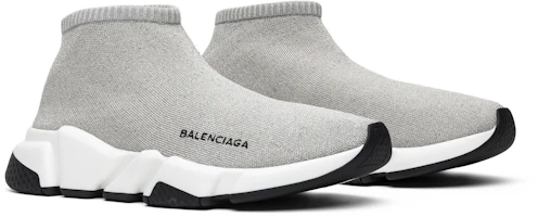 Cheap (Women) Balenciaga Speed Trainer Low 'Silver' 500589W06808100