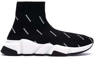 (Women) Balenciaga Speed Trainer Mid 'All Over Logo' 498343 W0650 1006 (Women) Balenciaga Speed Trainer Mid 'All Over Logo' 498343 W0650 1006