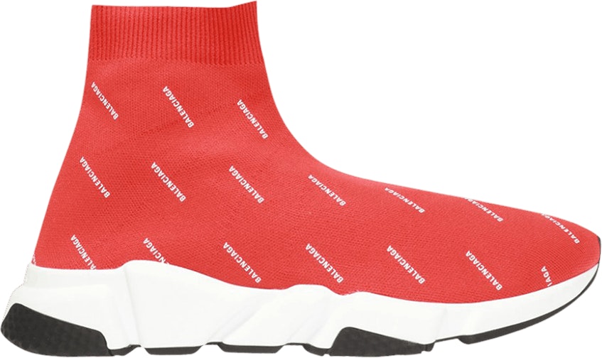 balenciaga-speed-trainer-mid-all-over-logo-red-wmns