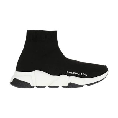 (W) Balenciaga Speed Trainer Mid 'Black White Black'
