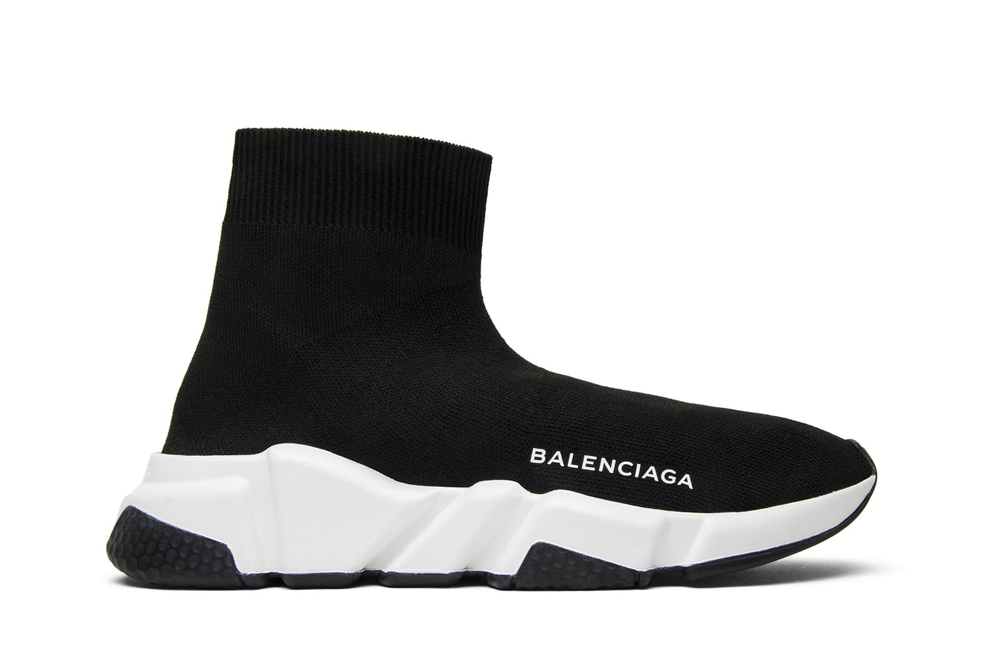 (Women) Balenciaga Speed Trainer Mid 'Black White Black'  477289 W05G0 1000