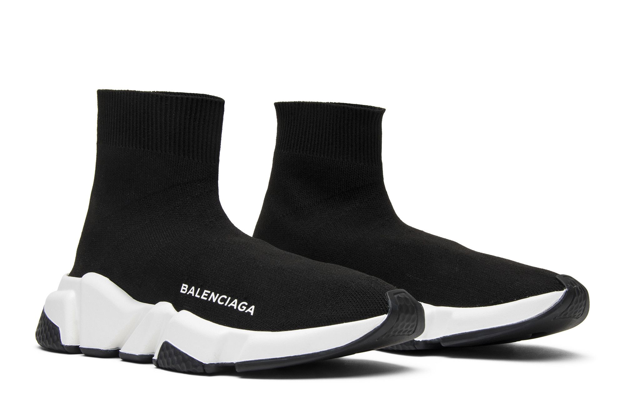 Cheap (W) Balenciaga Speed Trainer Mid ''Noir Blanc Noir'' 477289 W05G0 1000