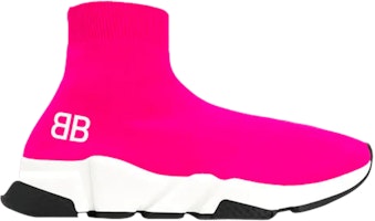 (Women) Balenciaga Speed Trainer Mid 'Rose Fluo' 518767-W05G0-5641 (Women) Balenciaga Speed Trainer Mid 'Rose Fluo' 518767-W05G0-5641