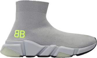 (Women) Balenciaga Speed Trainer Mid BB 'Grey' 500593-W05G0-1214 (Women) Balenciaga Speed Trainer Mid BB 'Grey' 500593-W05G0-1214