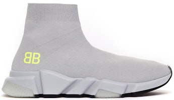(Women) Balenciaga Speed Trainer Mid BB 'Grey' 517322-W05G0-1214 (Women) Balenciaga Speed Trainer Mid BB 'Grey' 517322-W05G0-1214