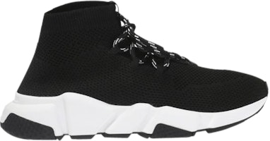 (Women) Balenciaga Speed Trainer Mid Lace Up 'Black' 525722-W07U0-1000 (Women) Balenciaga Speed Trainer Mid Lace Up 'Black' 525722-W07U0-1000