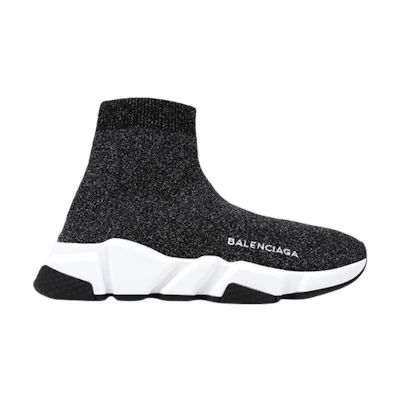 (W) Balenciaga Speed Trainer Mid Lurex 'Black'