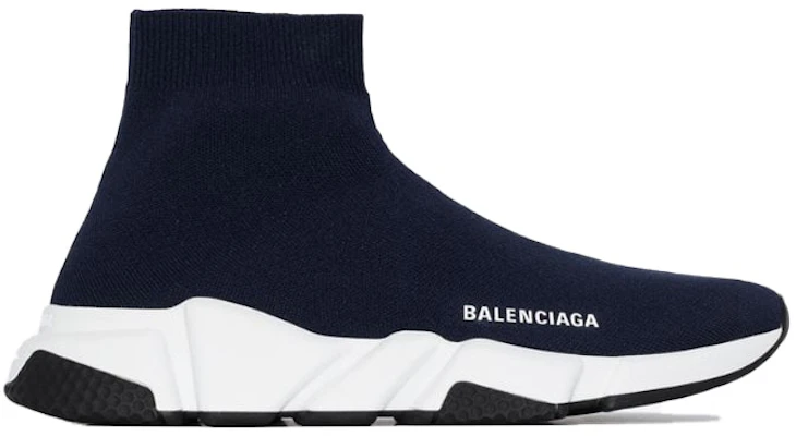 (W) Balenciaga Speed Trainer Blu Navy Suola Bianca 587280 W1702 4005 Buy (W) Balenciaga Speed Trainer Blu Navy Suola Bianca 587280 W1702 4005