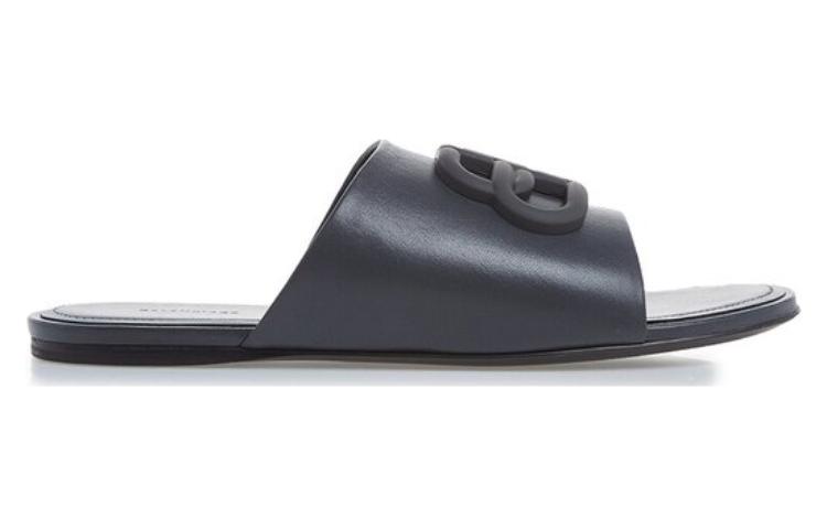 Order (W) Balenciaga Vierkante Open Teen Slipper ''Zwart'' 630014WA8F51100