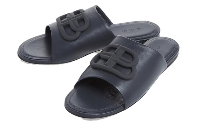 Lookbook (W) Balenciaga Vierkante Open Teen Slipper ''Zwart'' 630014WA8F51100