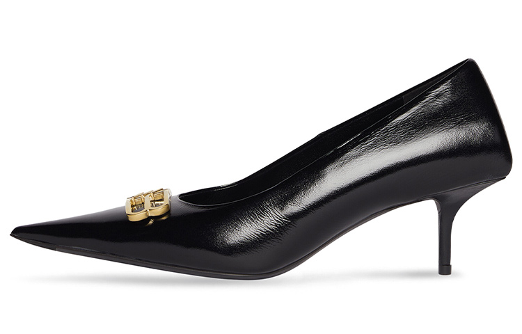 (Women) Balenciaga Square Knife BB 60mm Pumps 'Black Shiny Lambskin' 694739WBD821080