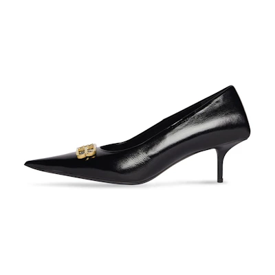 (W) Balenciaga Square Knife BB 60mm Pumps 'Black Shiny Lambskin'