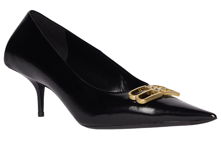 Order (W) 발렌시아가 스퀘어 나이프 BB 펌프스 (블랙 램스킨) 694739WBD821080