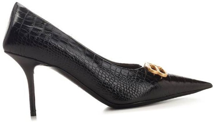(Women) Balenciaga Square Knife BB Croc-Effect Leather Pumps 'Black' 734238WBE711000 Order (Women) Balenciaga Square Knife BB Croc-Effect Leather Pumps 'Black' 734238WBE711000