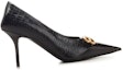 Order (W) Balenciaga Kasut Tumit Tinggi Kulit Efek Buaya 'Hitam' 734238WBE711000