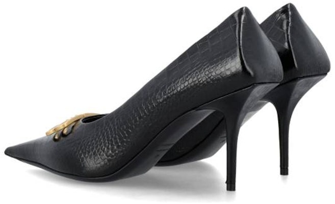 (Women) Balenciaga Square Knife BB Croc-Effect Leather Pumps 'Black' 734238WBE711000 Shop (Women) Balenciaga Square Knife BB Croc-Effect Leather Pumps 'Black' 734238WBE711000
