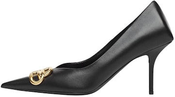 (Women) Balenciaga Square Knife High Heel Shoes 'Black Leather' 636635WAWNC1088 (Women) Balenciaga Square Knife High Heel Shoes 'Black Leather' 636635WAWNC1088