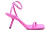 Order (W) Balenciaga Square Open Toe High Heel Sandal 'Keanggunan Fesyen Merah Jambu'. 659881WA9105321