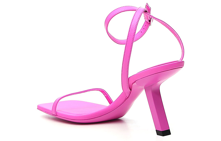 Shop (W) Sandalia de Tacón Alto Balenciaga Square Open Toe 'Elegancia Rosa de Moda' 659881WA9105321