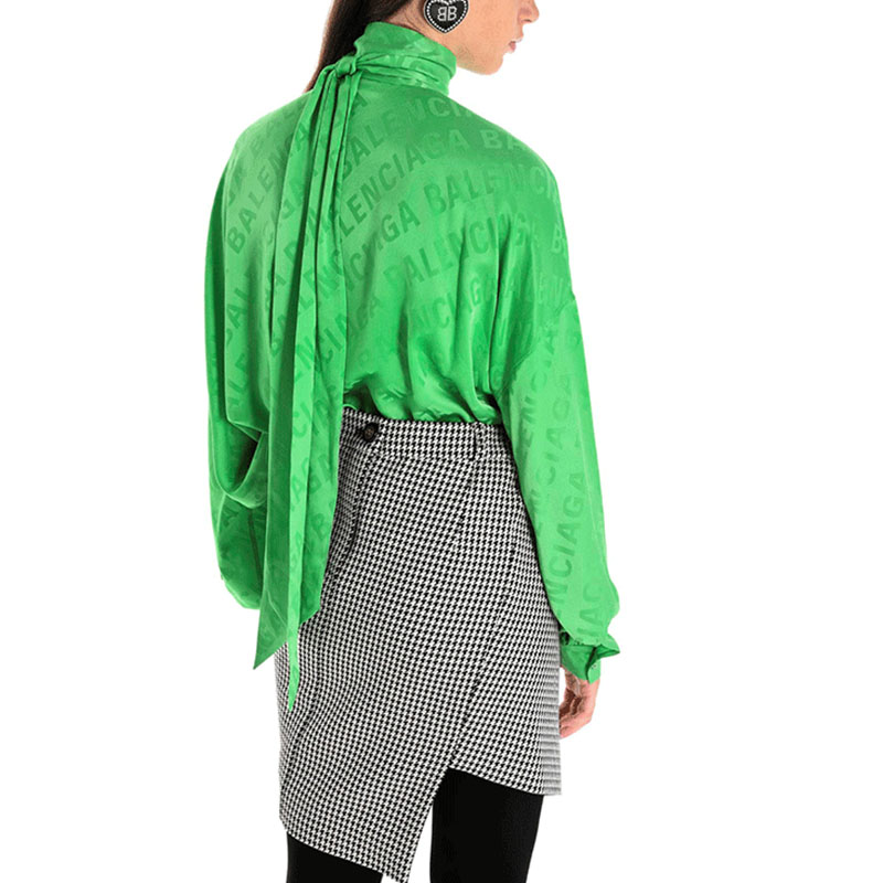 Shop (W) 발렌시아가 SS21 하운드투스 A라인 스커트 블랙/화이트 621416TIT091070