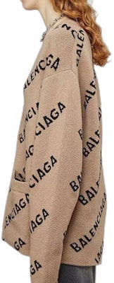 (W) 巴黎世家SS21米色满印Logo针织毛衣 652394T15679364 Purchase (W) 巴黎世家SS21米色满印Logo针织毛衣 652394T15679364