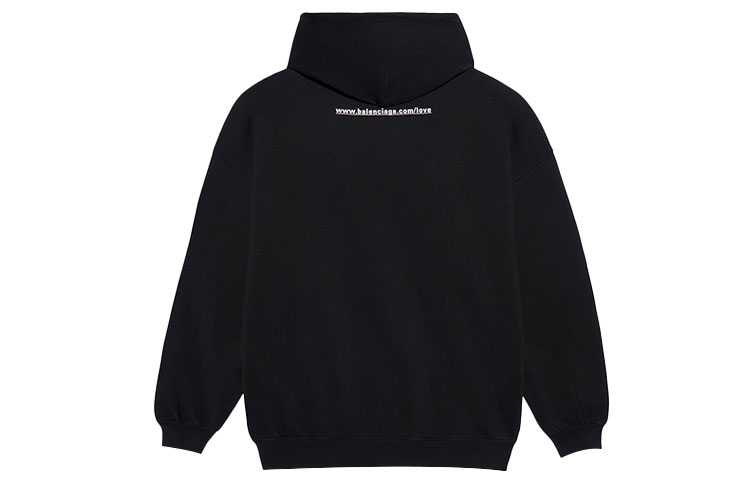 (Women) Balenciaga SS21 Black Letter Print Hoodie 578135TJVL61070 圖 3