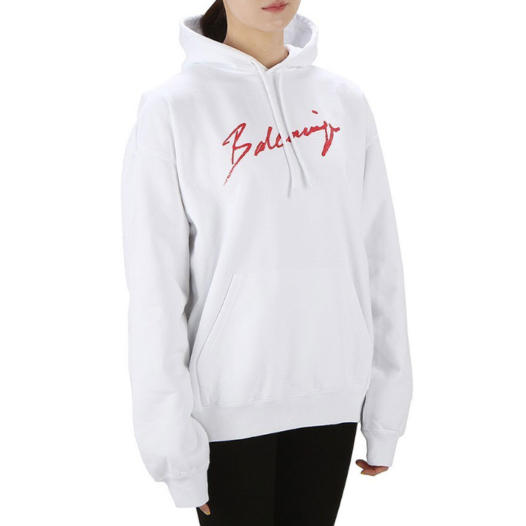 (Women) Balenciaga SS21 Classic Logo White Hoodie. 583222TFV649783 圖 5