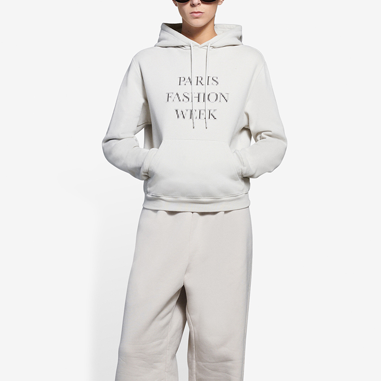 (Women) Balenciaga SS21 Fashion Week Shrunk Hoodie Grey Pullover Fleece. 657683TKV852984 圖 5