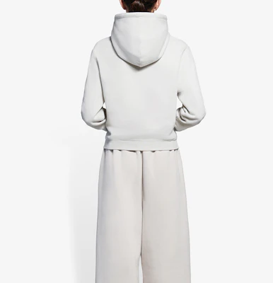 (W) Balenciaga SS21 Hoodie Abu-Abu Fashion Week Shrunk Pullover Fleece. 657683TKV852984 Details for (W) Balenciaga SS21 Hoodie Abu-Abu Fashion Week Shrunk Pullover Fleece. 657683TKV852984