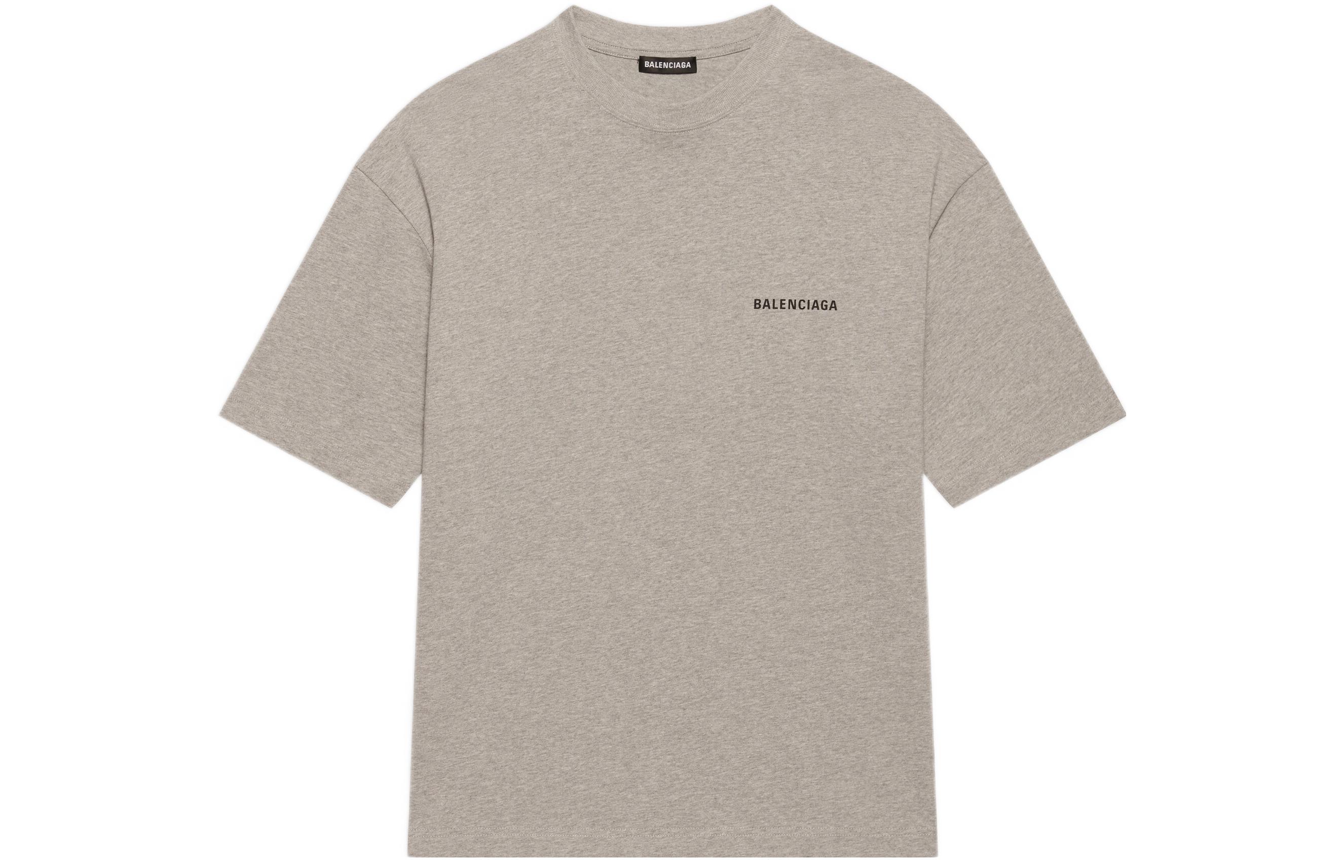 (Women) Balenciaga SS21 Logo Print  Grey T-Shirt. 612965TIVG51167 圖 2