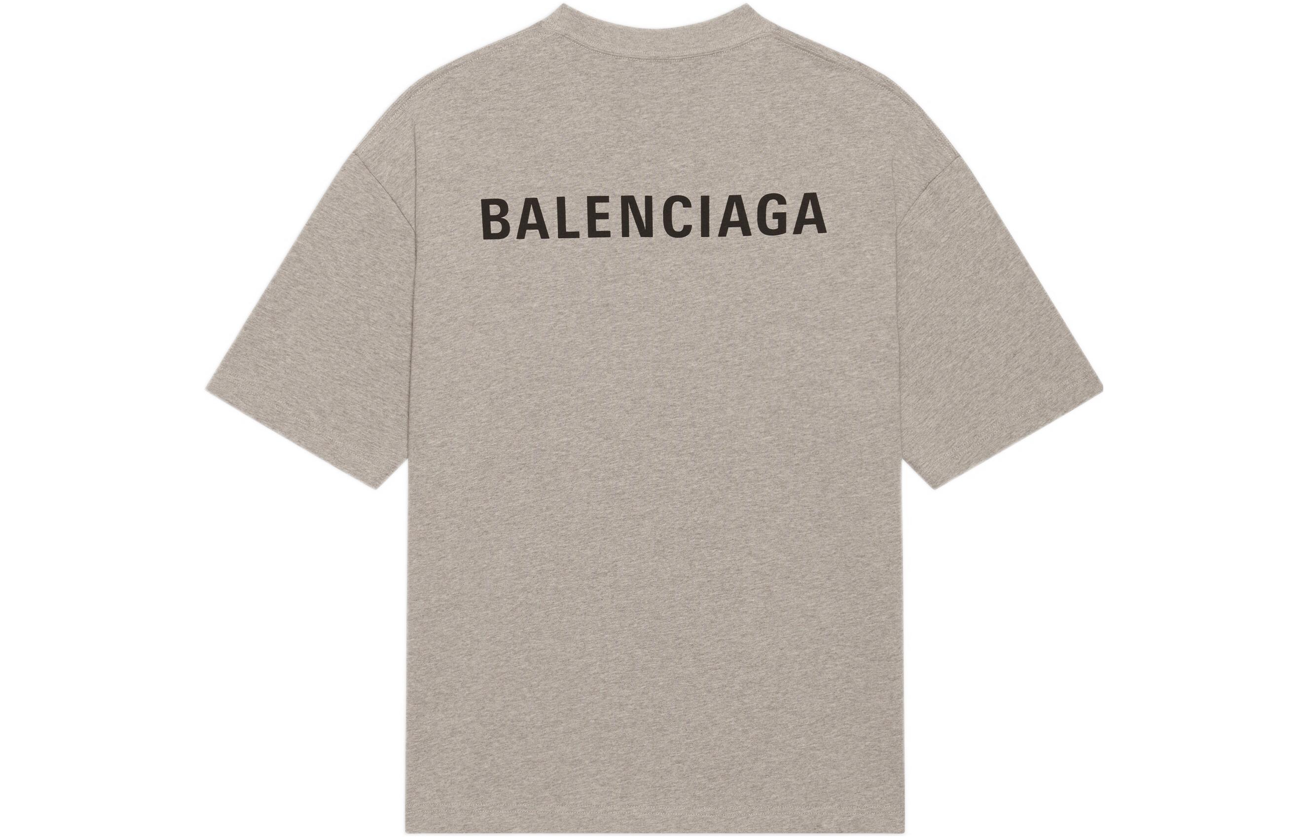 (Women) Balenciaga SS21 Logo Print  Grey T-Shirt. 612965TIVG51167 圖 3