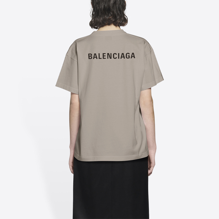 (Women) Balenciaga SS21 Logo Print  Grey T-Shirt. 612965TIVG51167 圖 6