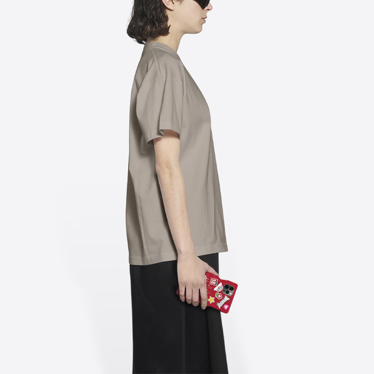 (Women) Balenciaga SS21 Logo Print  Grey T-Shirt. 612965TIVG51167 圖 7