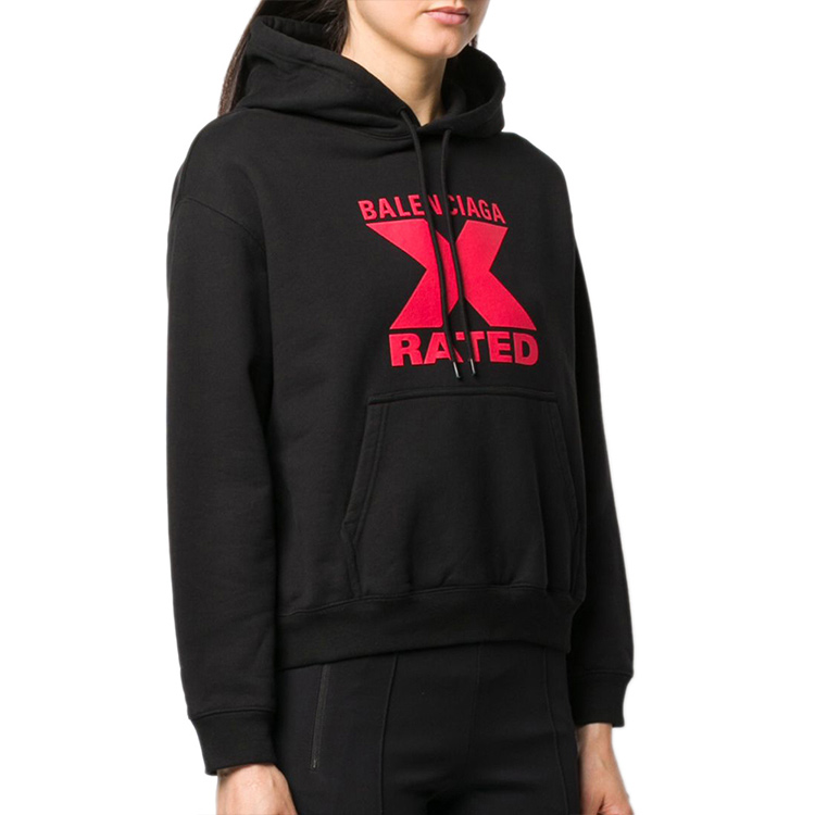 (Women) Balenciaga SS21 Logo Print Hoodie Black. 612959TIVA81076 圖 3