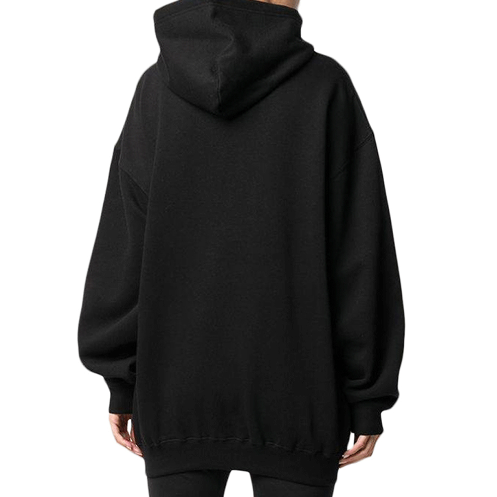 (Women) Balenciaga SS21 Logo Print Pullover Hoodie Black. 578135TJVD71000 圖 5
