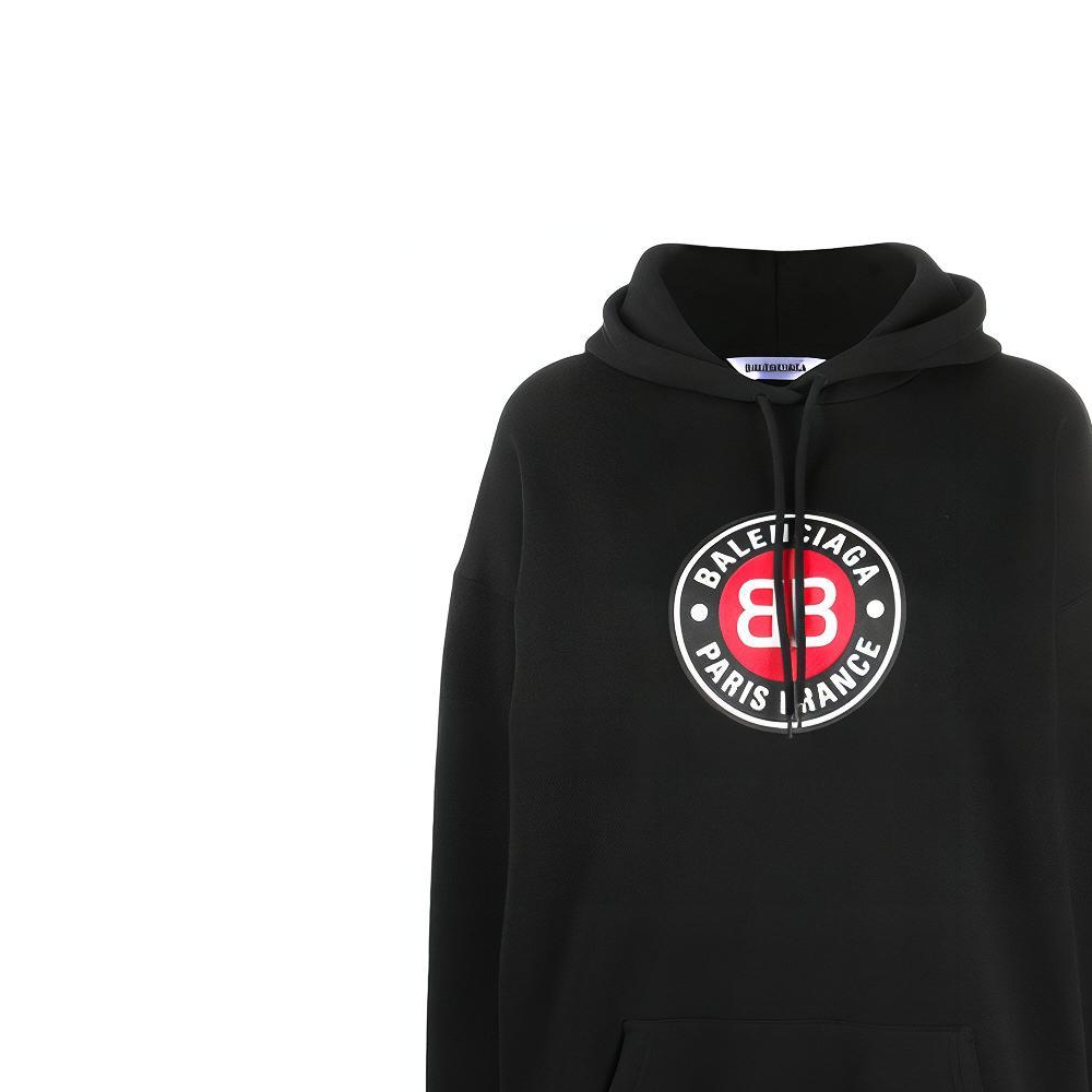 (Women) Balenciaga SS21 Logo Print Pullover Hoodie Black. 578135TJVD71000 圖 6