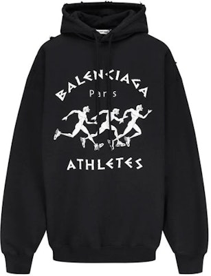 (Women) Balenciaga SS21 Marathon Athlete Print Hoodie Black 641529TJVI71070 Buy (Women) Balenciaga SS21 Marathon Athlete Print Hoodie Black 641529TJVI71070