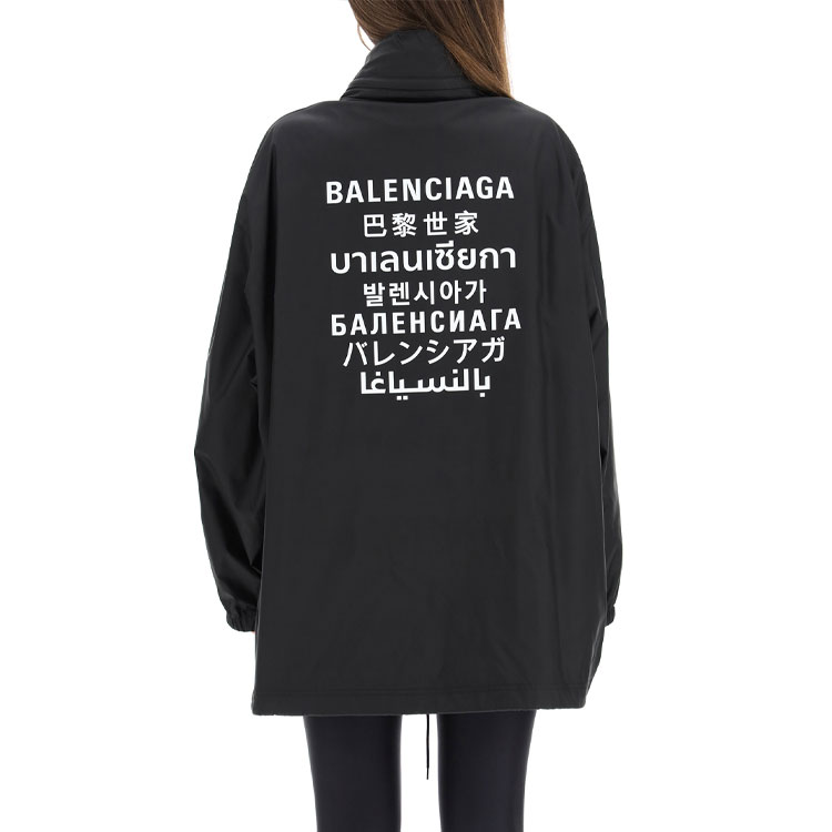 (Women) Balenciaga SS21 Multilingual Logo Print Jacket Black 646918TIO541000 圖 5
