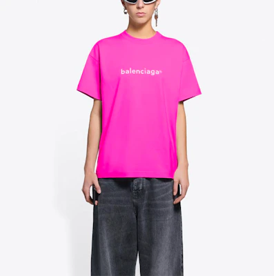 (W) 巴黎世家 SS21 粉色logo印花圆领T恤 612965TKVC16811 Purchase (W) 巴黎世家 SS21 粉色logo印花圆领T恤 612965TKVC16811