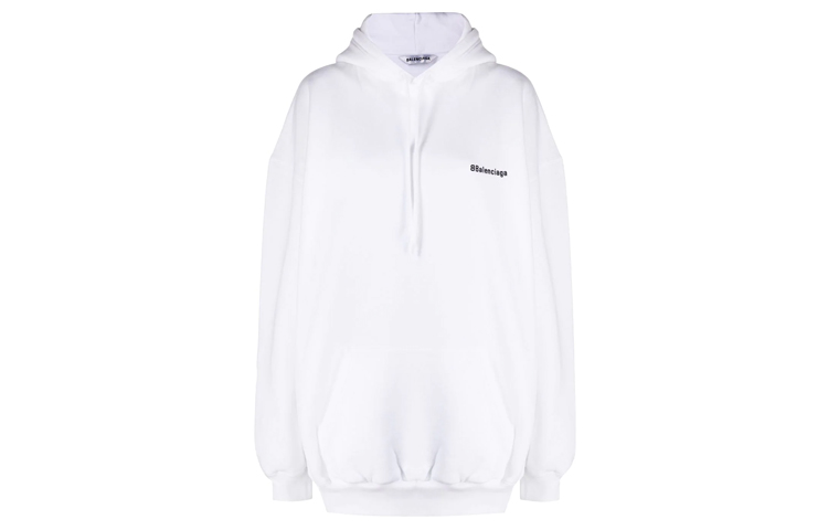 Order (W) Balenciaga SS21 小Logo純棉長袖女款白色上衣 578135TJV859040