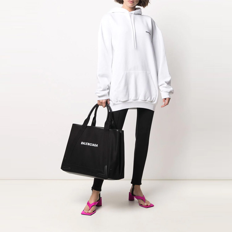 Lookbook (W) Balenciaga SS21 小Logo純棉長袖女款白色上衣 578135TJV859040