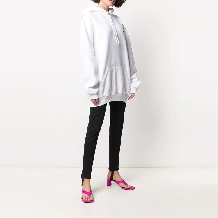 Shop (W) Balenciaga SS21 小Logo純棉長袖女款白色上衣 578135TJV859040